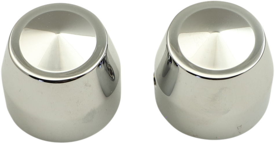 Accutronix Chrome 25mm Elite Front Axle Cap Harley Touring Softail Dyna 07-Up