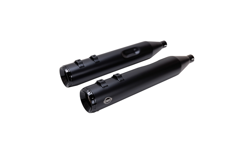 S&S Guardian Black GNX 4.5" Slip On Exhaust Mufflers Harley Touring FLH/T 95-16