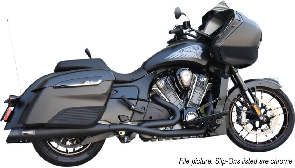 Bassani Xhaust 8H16SB Chrome 4" True Duals Exhaust System Indian Challenger 20