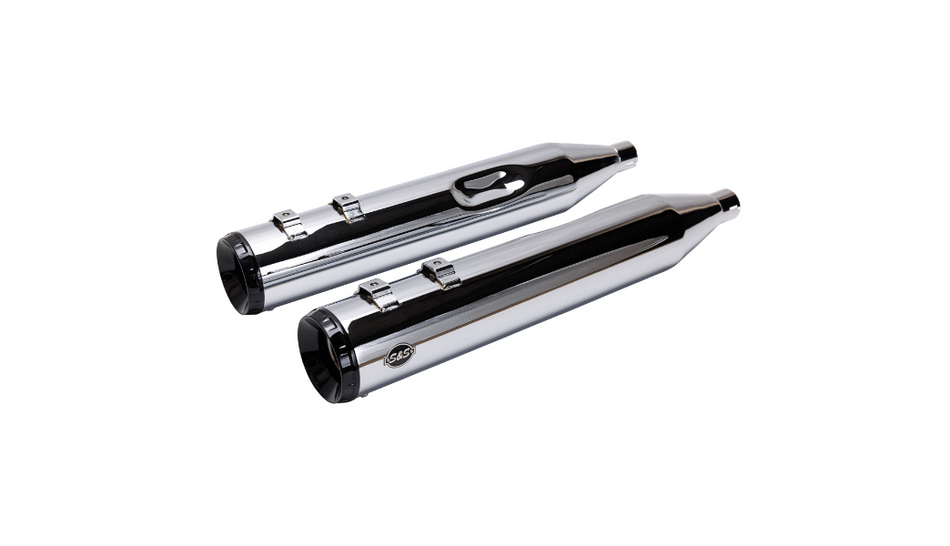 S&S Guardian Chrome GNX 4.5" Slip On Exhaust Mufflers Harley Touring FLH/T 95-16