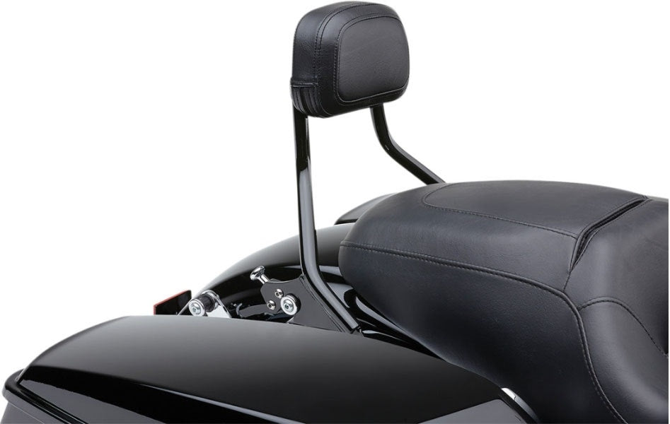 Cobra USA Black Short Detachable Passenger Backrest Harley Touring 97-08