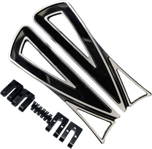 Covington Customs Black Ripper Adjustable Floorboards Harley Softail Touring 08-Up