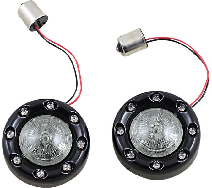 Custom Dynamics ProBEAM Bullet Ringz Rear Turn Signals 1156 Black Smoke Lens