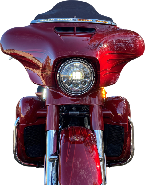 Custom Dynamics Chrome ProBEAM Dynamic Strips V2 Front Turn Signals Harley Touring 96-Up