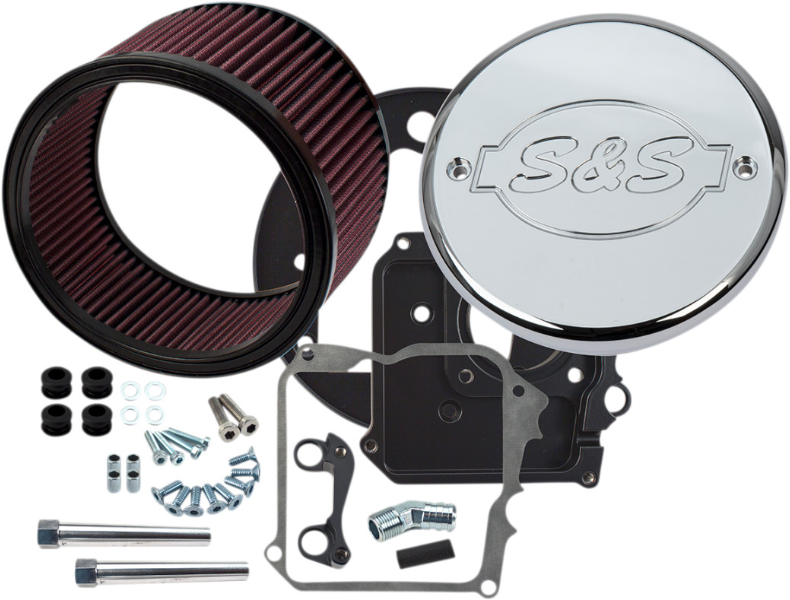 S&S 170-0295E Air Cleaner Kit Chrome Etched Logo Cover Indian Touring 14-Up