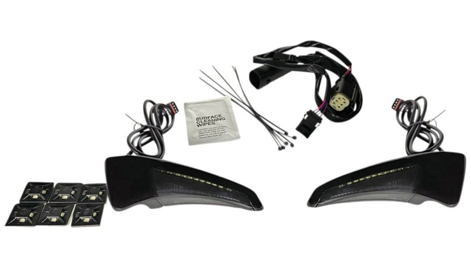 Custom Dynamics Black Smoke Sequential Tour Pak Back Rest LED Harley CVO 14-15