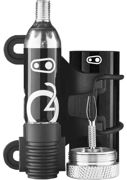 Crankbrothers 16570 Cigar Tool Plug Kit with CO2 Inflator Adapter Black/Silver