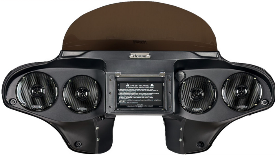 Hoppe Touchscreen Fairings Quadzilla, Four 5" Speakers 4 Harley 15-23 FLRT