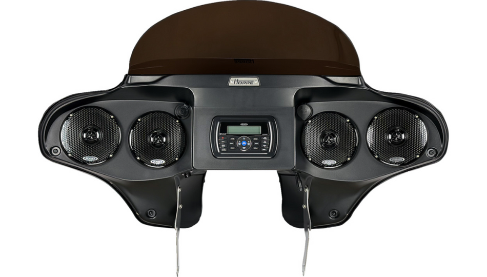 Hoppe Media Center Fairings Rodzilla W/Black Hand Controls, 4 Harley 15-23 FLRT