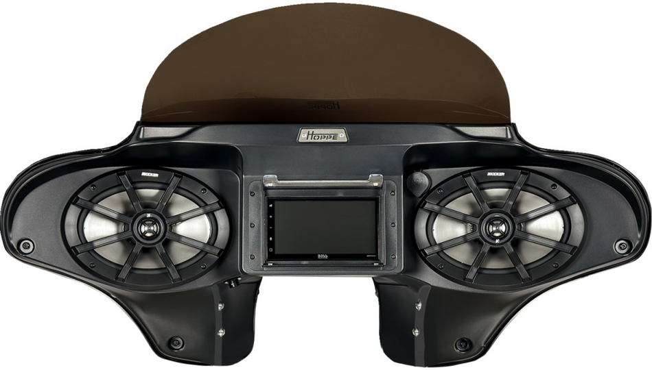Hoppe Touchscreen Fairings 6 x 9, Two 6" x 9" Speakers 4 Harley 15-23 FLRT