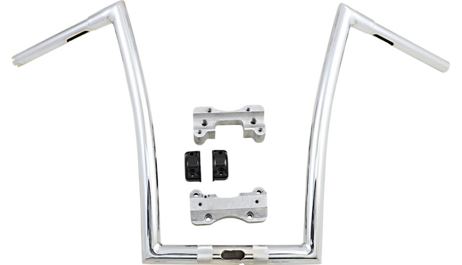 Todd's Cycle 17" Rise Chrome 1-1/4" Handlebars for d Road Glide FLTR 15-23