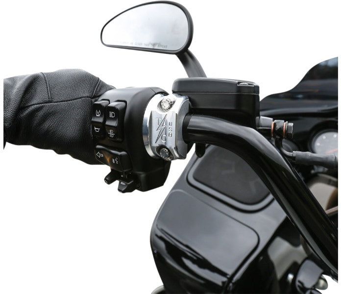 Thrashin Supply Co Raw Machined 1" Brake Clutch Perch Clamps Harley ARP