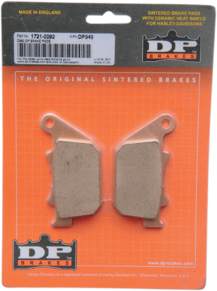 DP Brakes Rear Sintered Metal Brake Pads DP949 Harley Sportster 04-13