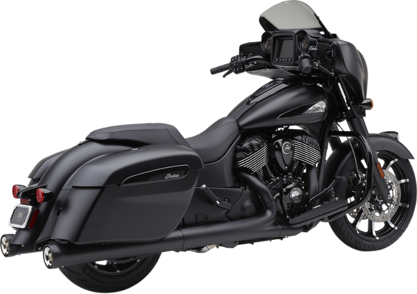 Cobra 5205B Black Neighbor Haters 4.5" Slip-On Muffler Indian Touring 15-Up