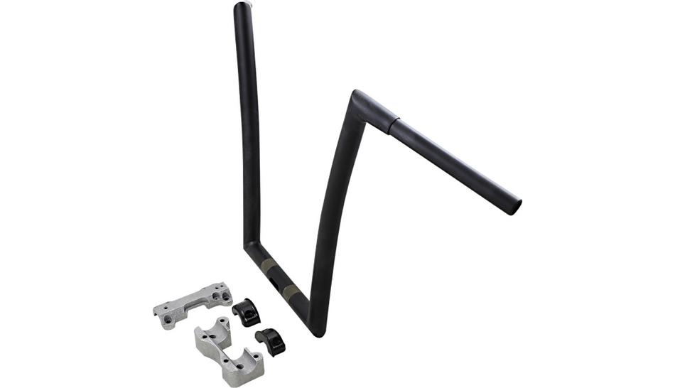 Todd's Cycle 17" Rise Flat Black 1-1/4" Handlebars for Harley Road Glide 15-23