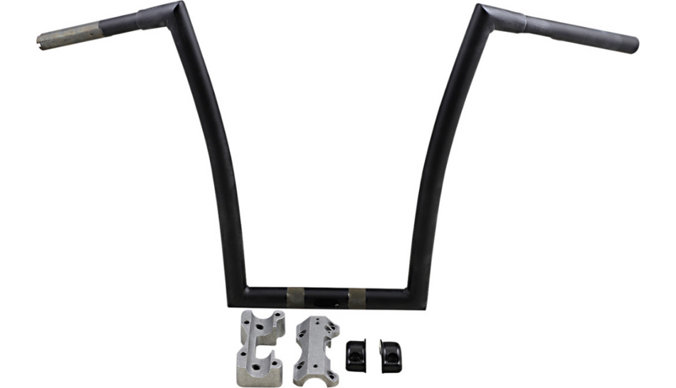 Todd's Cycle 17" Rise Flat Black 1-1/4" Handlebars for Harley Road Glide 15-23