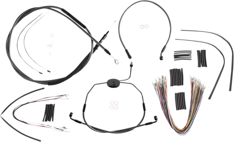 Magnum KARBONFIBR 12-14 Bar Control Cable Install Kit Non ABS Harley Batwing 08-13