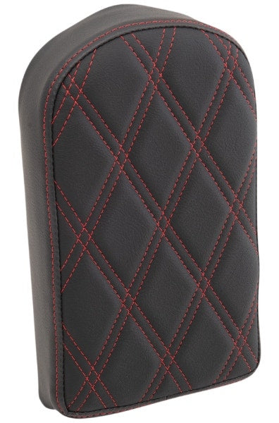 Drag 10" Sissy Bar Pad Red Double Diamond Vinyl Harley & Custom 0822-0442