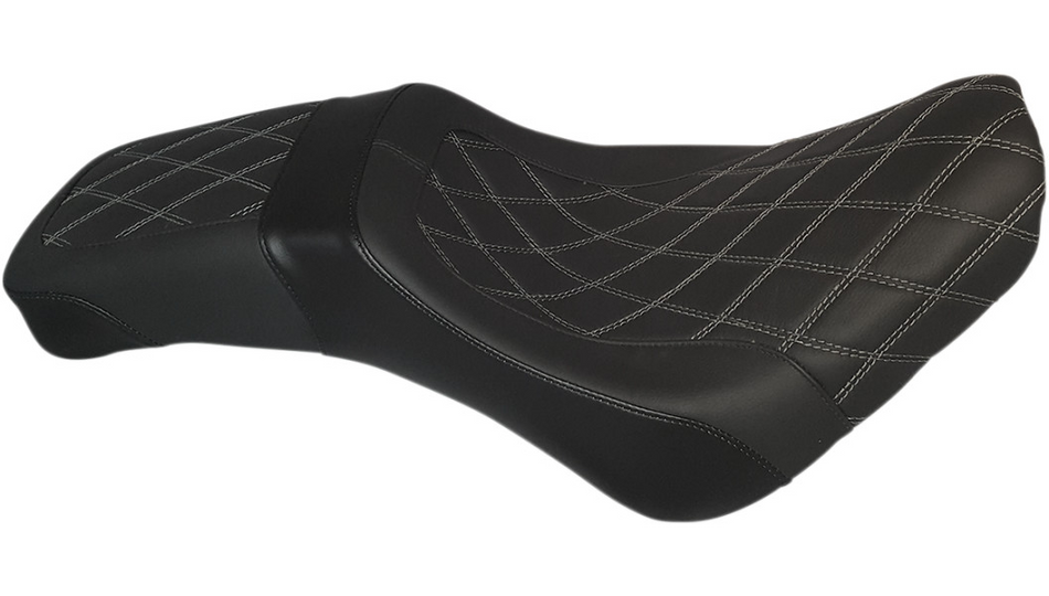 Danny Gray 21-208DIA Weekday 2-Up IST Diamond Stitch Seat 18-23 Harley Softail