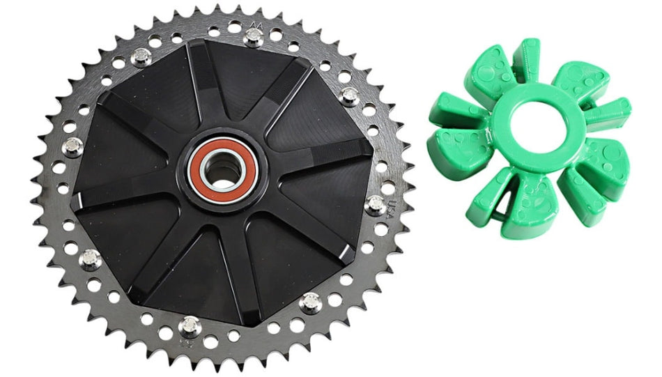 Alloy Art All Black Cush Drive Carrier 51T Chain Conversion Harley Touring 09-21