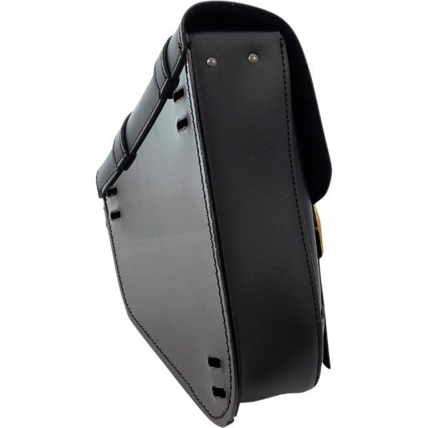 Willie & Max Black Swing Arm Bag Synthetic Leather Triangulated Swingarm Fit