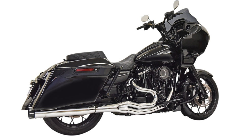 Bassani Chrome 2-into-1 Full Exhaust System Harley Milwaukee Eight Touring 17-20
