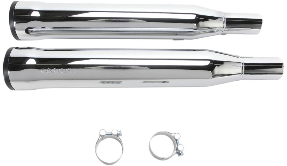 Cobra Chrome RPT 3" Slip-On Mufflers Racepro Tips 6080 Harley Sportster XL 07-13