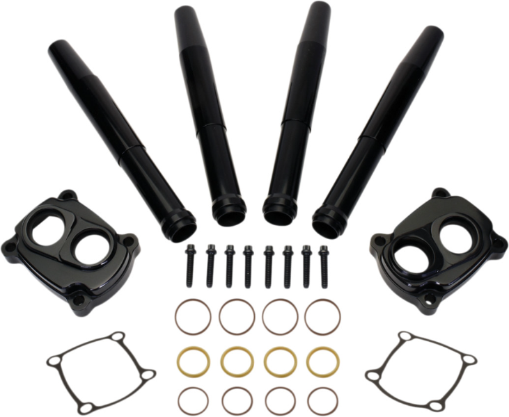 JIMS Black Low Profile Tappet & Rod Covers Harley M8 Touring Softail 17-Up
