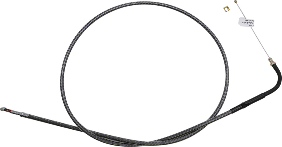 Magnum KARBONFIBR 40 1/2" Idle Cable 90 Deg Smooth Harley Big Twin 84-17