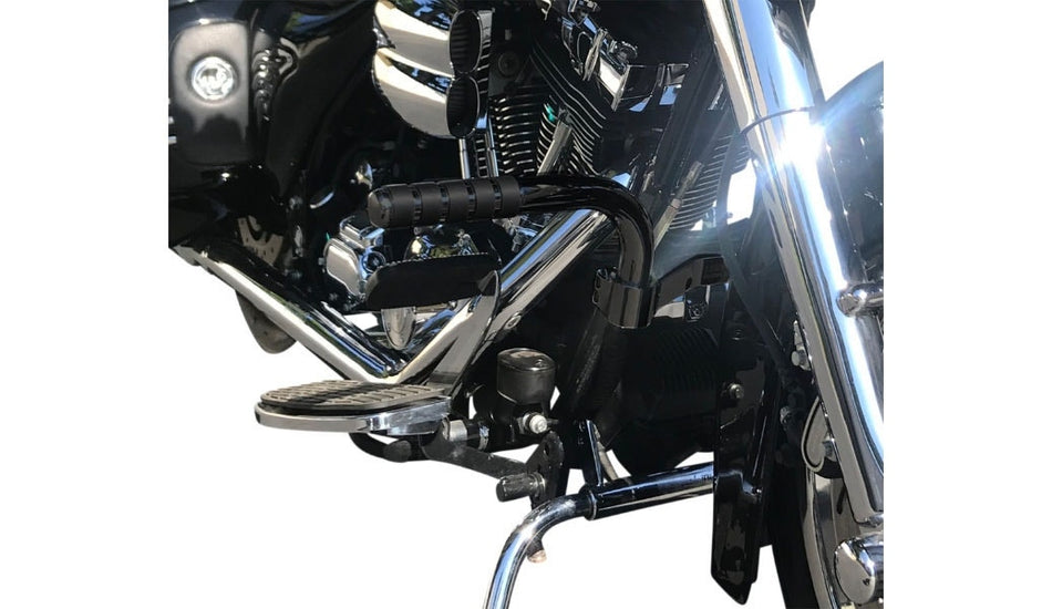 Lindby Adjustable Footrest Mustache Bars Black 281000 Harley Touring FLH 94-Up