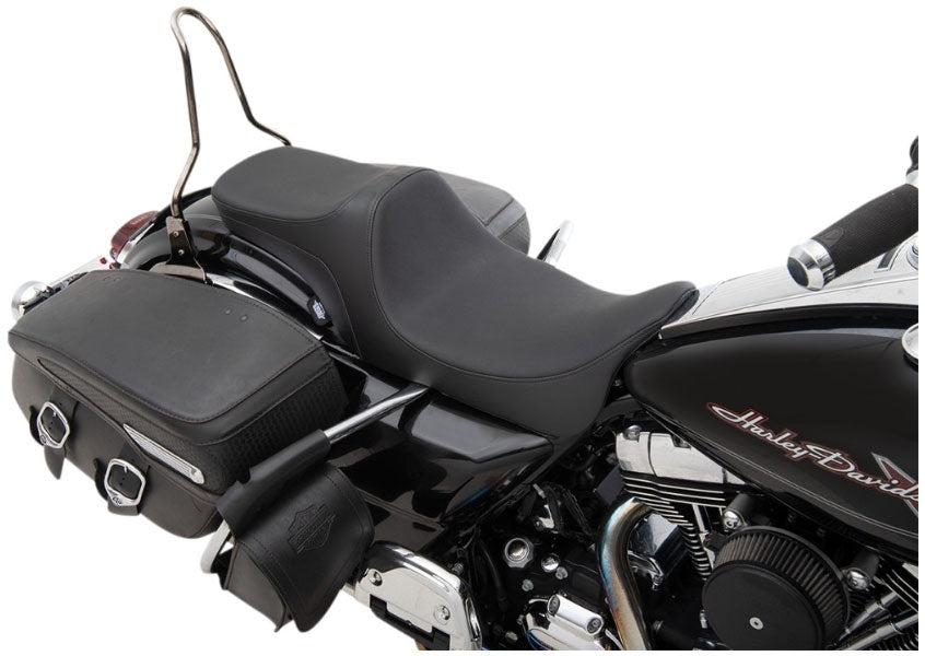 Drag Specialties Black Predator III 2- Up Seat Smooth Harley Touring 08-23