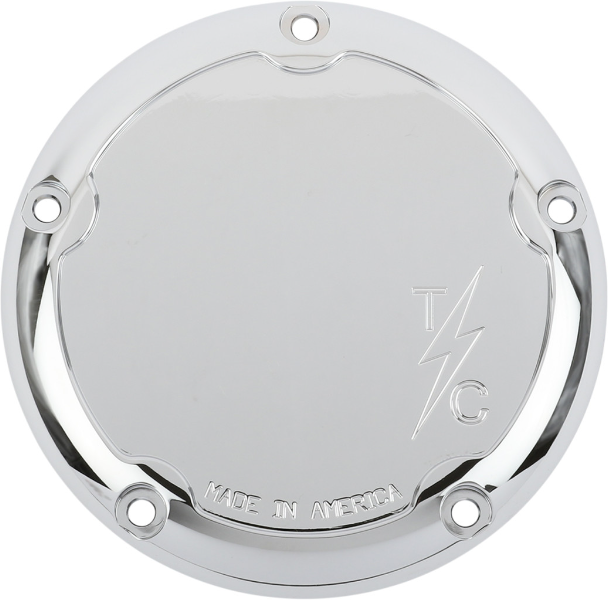 Thrashin Supply Chrome 5 Hole Derby Cover Dished Harley M8 Touring 17-Up