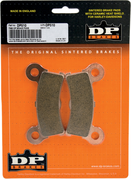 DP Brakes Rear Sintered Metal Brake Pads DP510 Harley Street Glide Trike 09-13