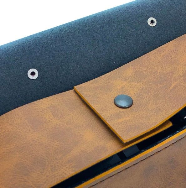 Willie & Max Brown Swing Arm Bag Synthetic Leather Triangulated Swingarm Fit