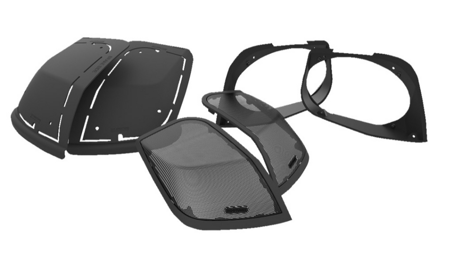 Hogtunes Retro 6x9 Lid Cut In Speaker Kit for Harley Saddlebag Lids FLH/T 14-23
