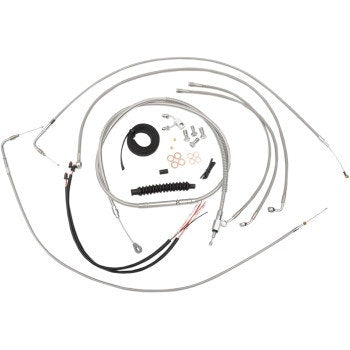 Complete Stainless Braided Handlebar Cable/Brake Line Kit  Cable Kit for 2016-2017 Breakout FXSB w/ ABS