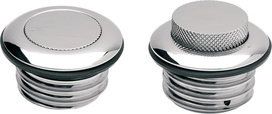 Chrome Billet Aluminum Non Vented Pop-Up Gas Cap Harley 1984- Early 1996