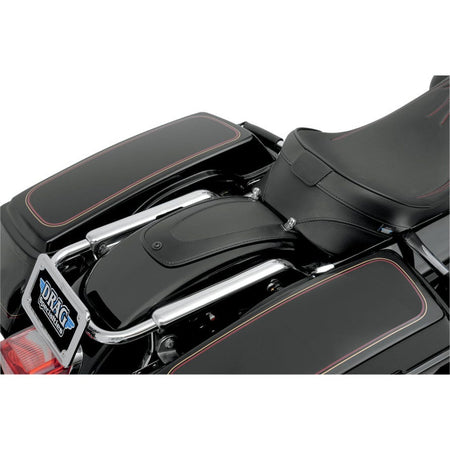 Black Leather Fender Bib Fender Skin for '97-'16 Harley Touring FLH/T Models