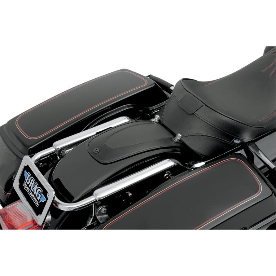 Black Leather Fender Bib Fender Skin for '97-'16 Harley Touring FLH/T Models