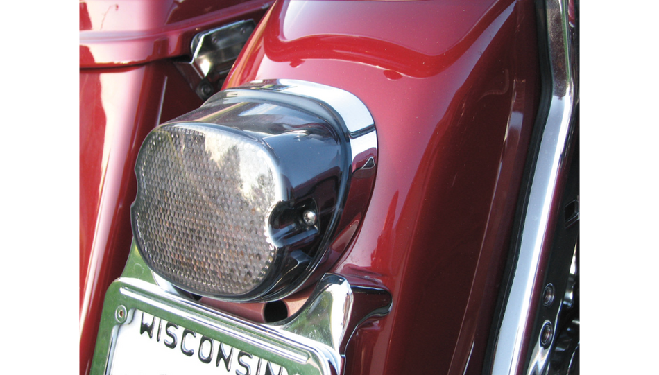 Drag LED Smoke Low Profile Bottom Tag Light Taillight for Harley Squareback Style 99-22