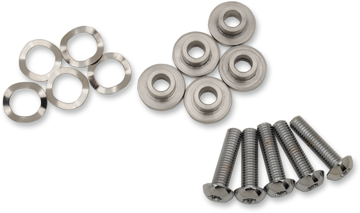 Drag Specialties Chrome Brake Rotor Bolts Hardware Mount Kit for '14-'17 Touring