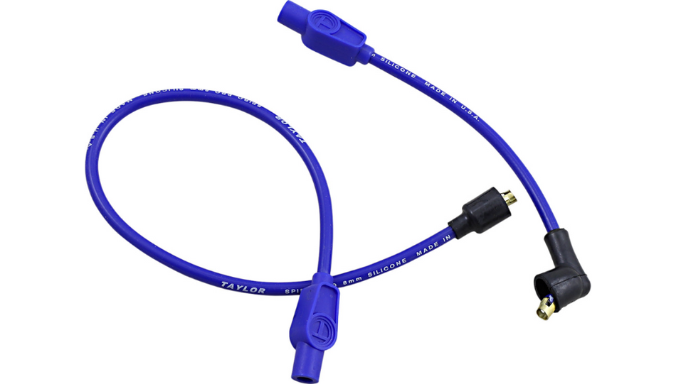 Sumax Taylor 8mm Spiro-Pro Blue Colored Spark Plug Wires Set Harley 84-98 FLH