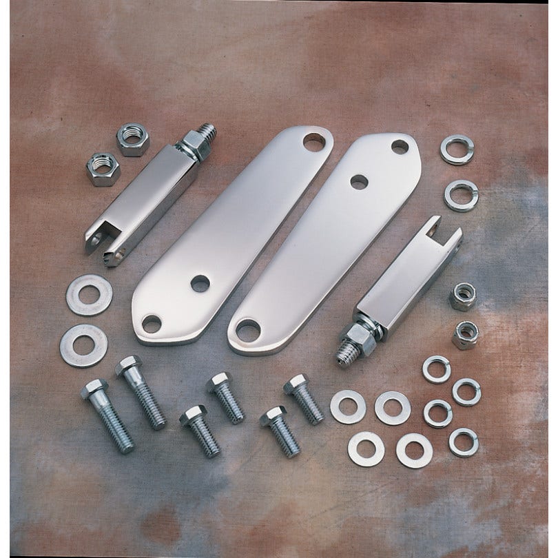 Chrome Highway Footpeg Foot Peg Mount Kit for 91-16 Harley Dyna FXD L 