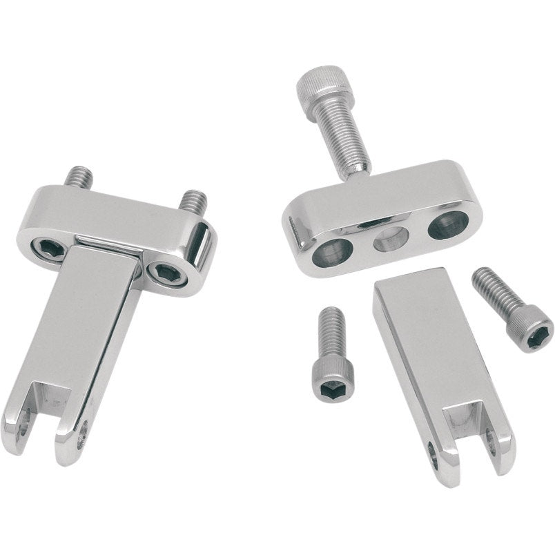 Drag Chrome Passenger Floorboard to Peg Conversion Mounts Harley Touring FLH/T