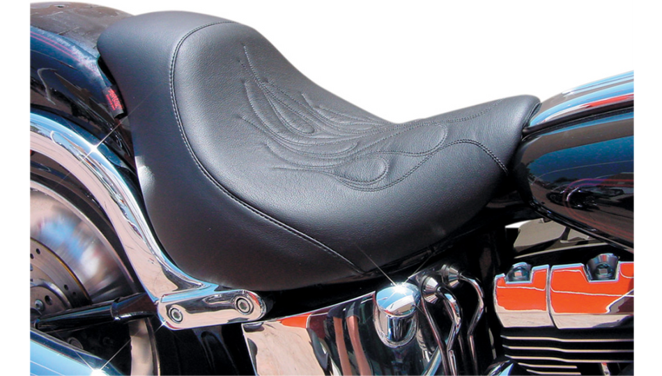 Danny Gray Weekday Solo Harley Seat Flame Stitch Softail Rocker 00-07 FXSTD