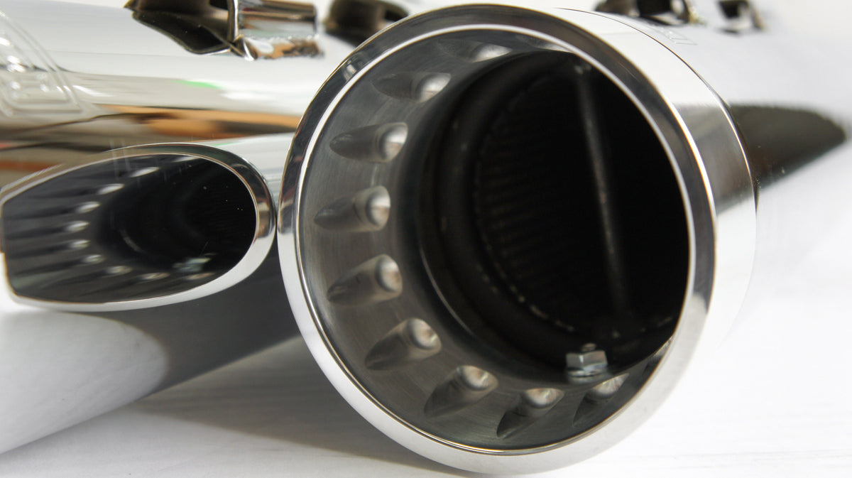 Bassani DNT Deep N Throaty Chrome 4" Slip On Mufflers Stepped Baffle Harley 95up - 1F7DNT6