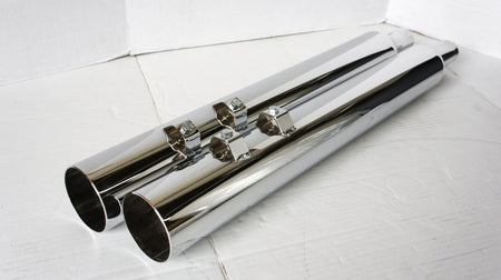 Jones Exhaust Full Boar Straight Cut Slip-On Muffler 2.5" Baffle Harley FL 95-15 | JPT3123MC250