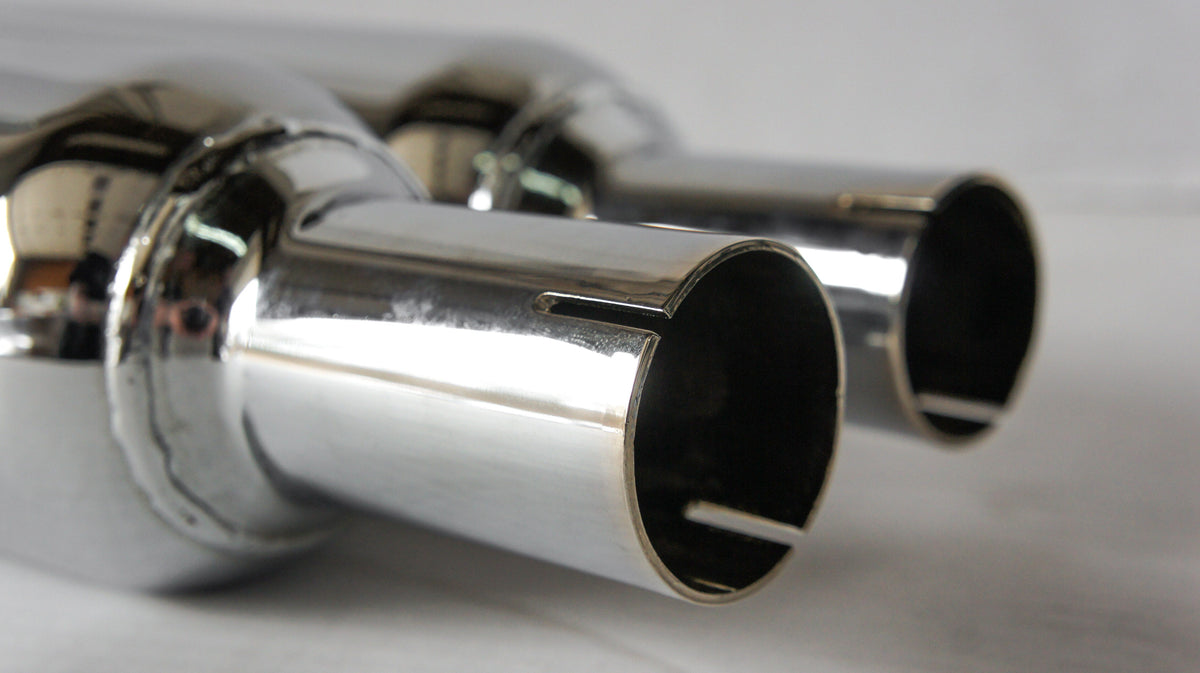 Jones Exhaust Full Boar Straight Cut Slip-On Muffler 2.5" Baffle Harley FL 95-15 | JPT3123MC250