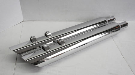 Jones Exhaust Full Boar Slash Down Slip-On Muffler 1.75" Baffle Harley FLH 95-15 | JAC3123MC134