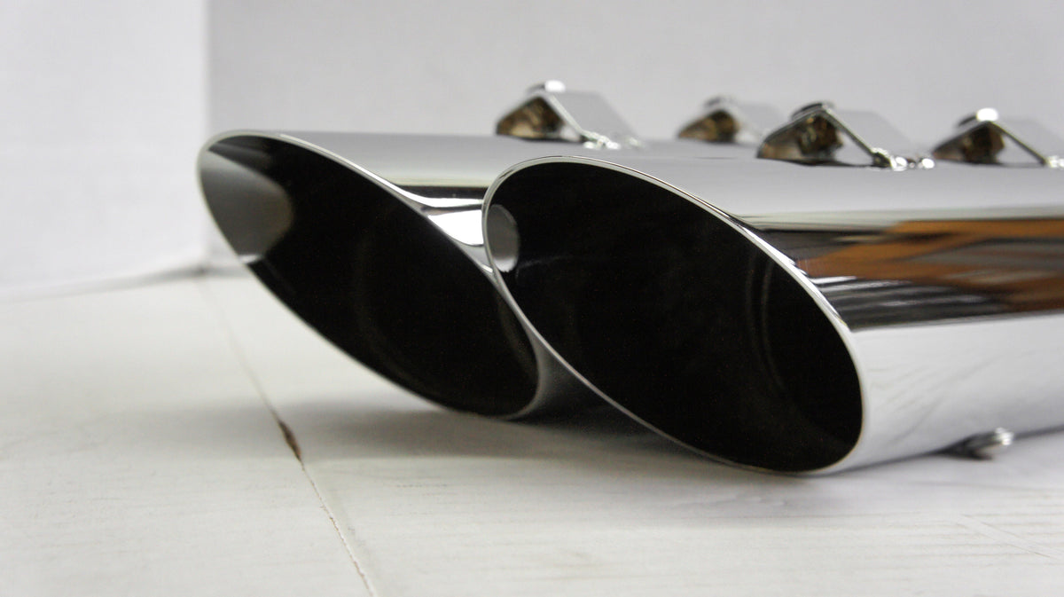 Jones Exhaust Full Boar Slash Down Slip-On Muffler 2.5" Baffle Harley FLH 95-15 | JAC3123MC250